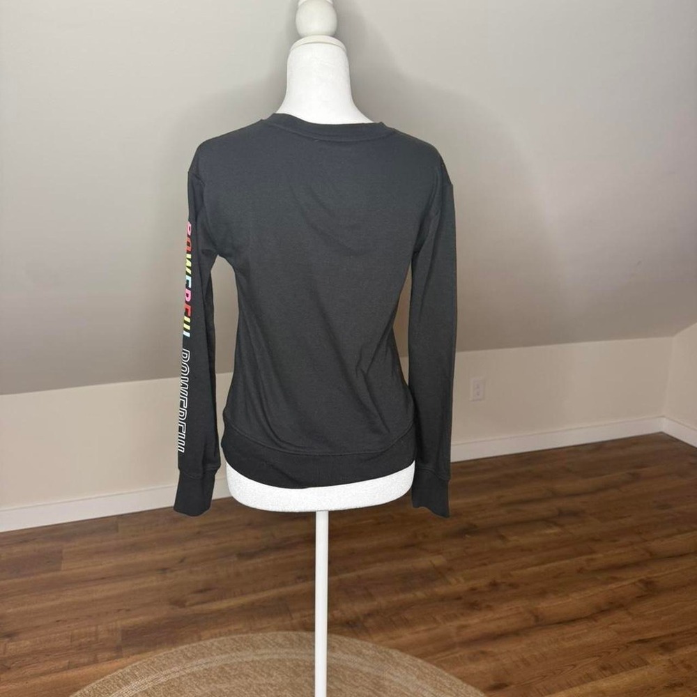 Xersion black long sleeve shirt with rainbow "powerful"‎ tex - Picture 4 of 7